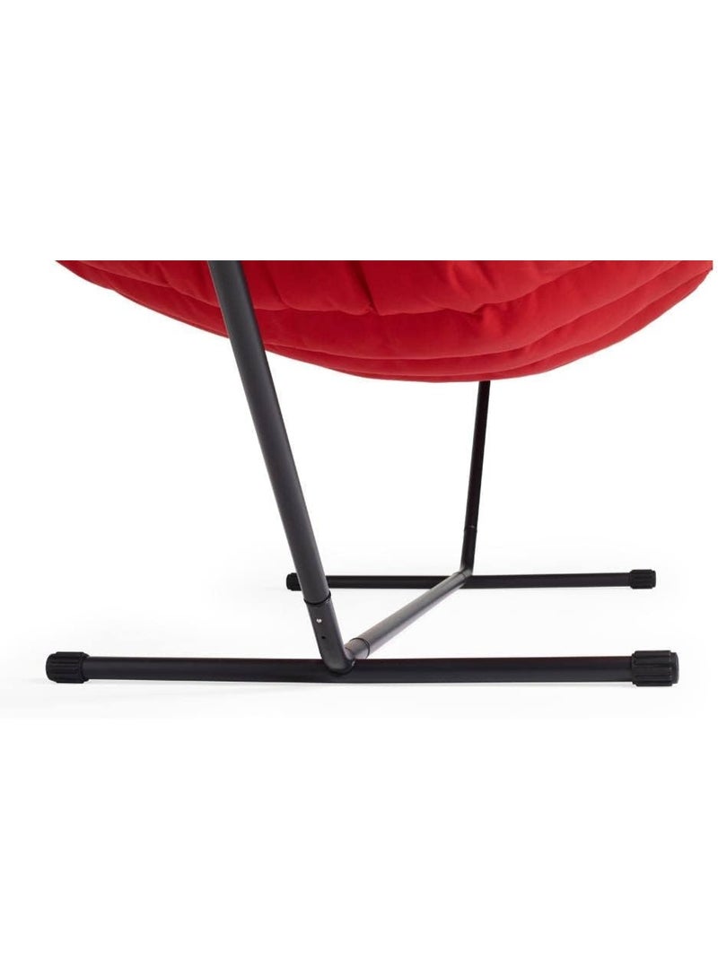 Fatboy Superb Hammock Swing and Stand with Pillow | Bleach-cleanable | 150 kg Capacity | Indoor and Outdoor | 100% Olefin | Filling: Polypropylene | Stand 330x100x110 cm | 270x138 cm (Red) - Image 5